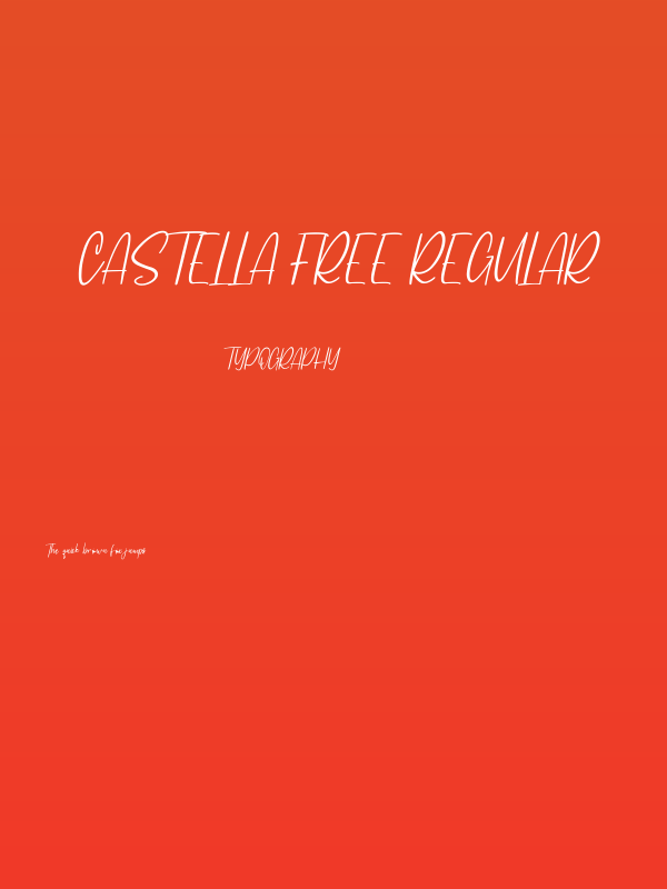 Castella Free Regular Poster