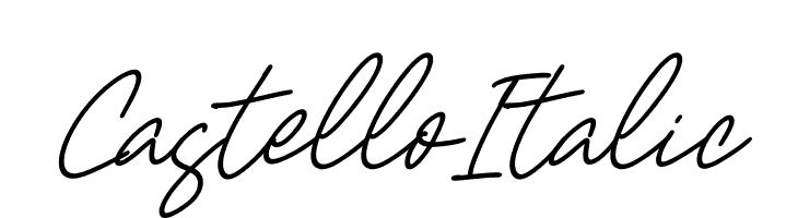 Castello Italic  font caratteri gratis