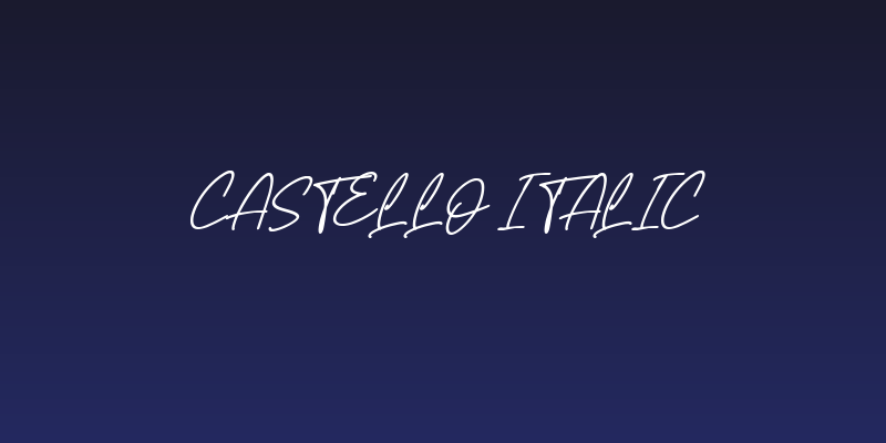 Castello Italic Social Header