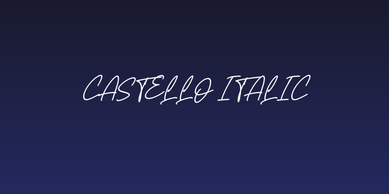 Castello Italic Social Header
