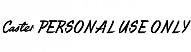 Caster PERSONAL USE ONLY  font caratteri gratis