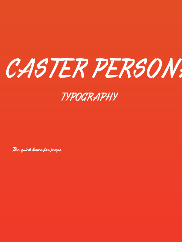 Caster PERSONAL USE ONLY Poster