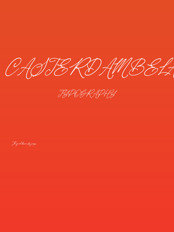 Casterdam Belatica Italic Poster