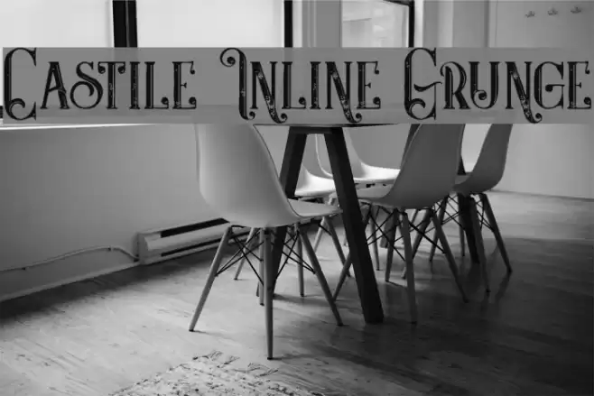 Castile Inline Grunge Font examples