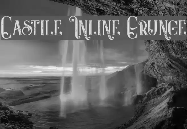 Castile Inline Grunge Font examples