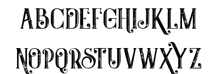 Castile Inline Grunge Font LOWERCASE