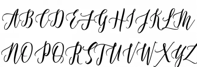 Castilla Script フォント 大文字