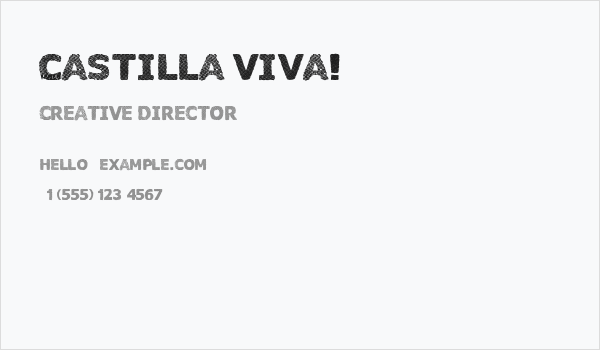 Castilla Viva! Business Card