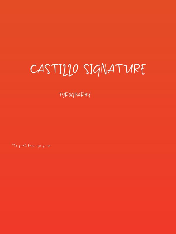 Castillo Signature Poster