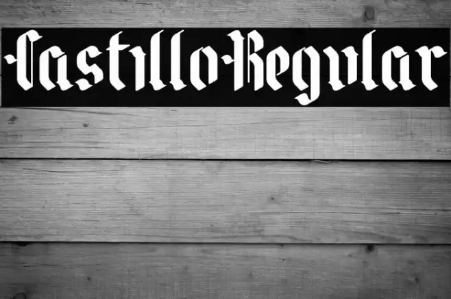CastilloRegular Font examples