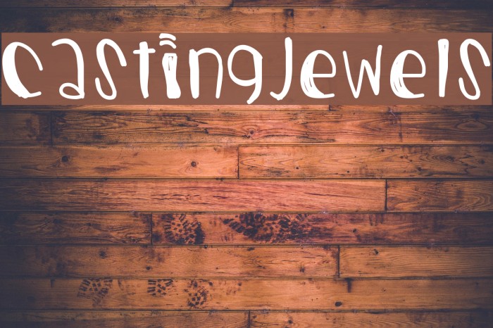 CastingJewels Font examples