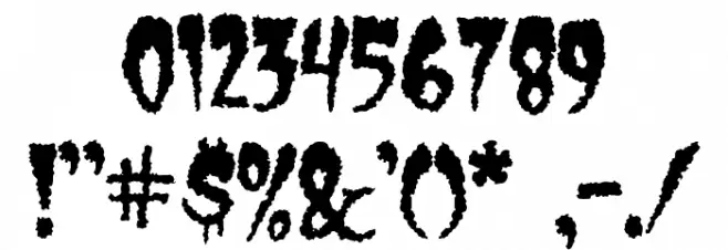Castle Dracustein フォント その他の文字
