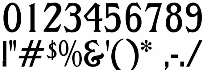 CastleOpti Font OTHER CHARS