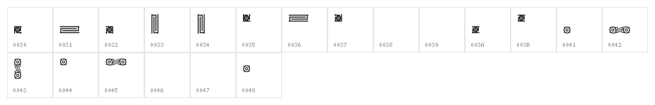 CastlePressNo2 border Character Map