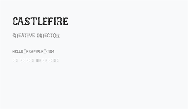 Castlefire Business Card