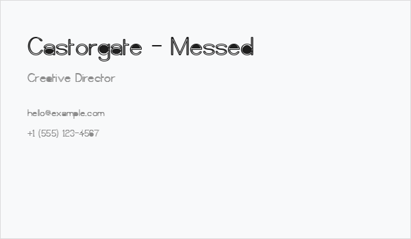 Castorgate - Messed Business Card