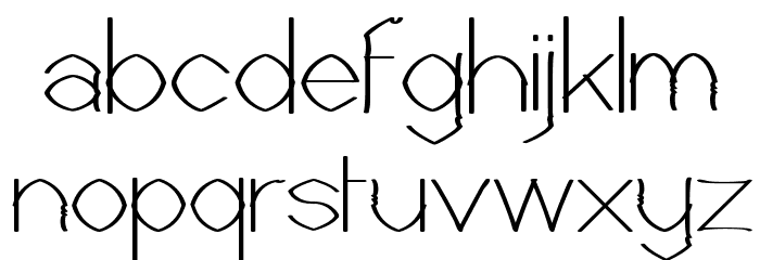 Castorgate - Rough Font LOWERCASE