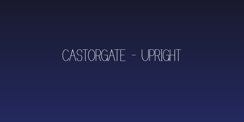 Castorgate - Upright Social Header