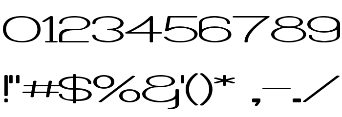 Castorgate Wide Font OTHER CHARS