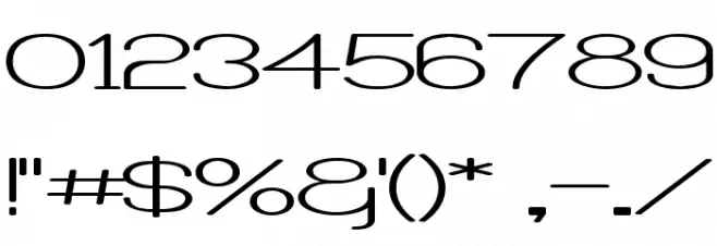 Castorgate Wide Font OTHER CHARS