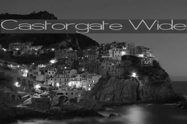 Castorgate Wide Font examples