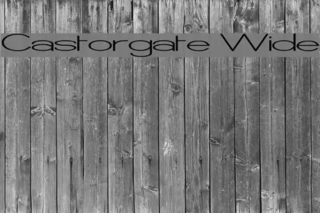 Castorgate Wide Font examples