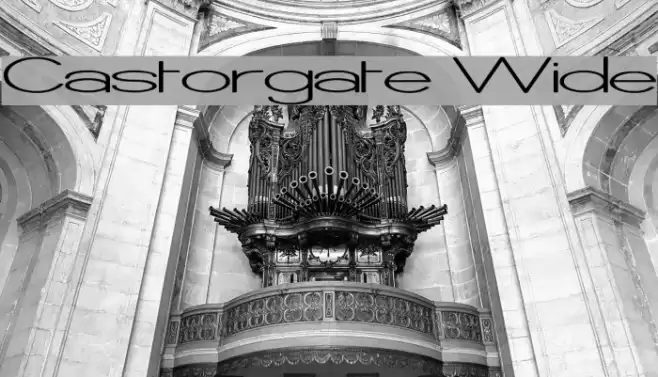 Castorgate Wide Font examples