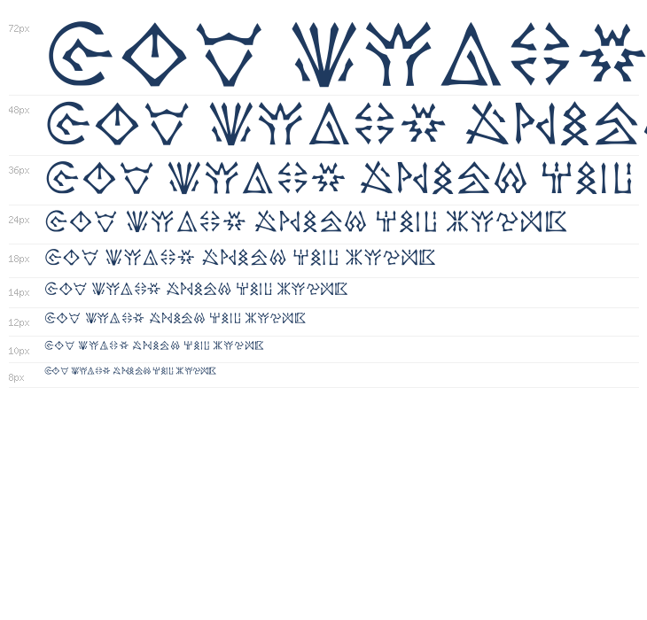 Castorian Script Regular Waterfall