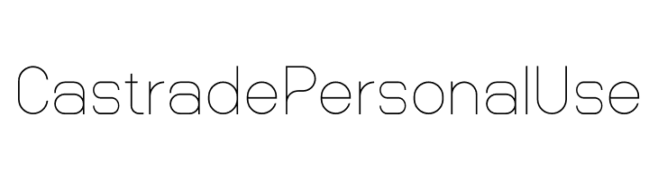 Castrade Personal Use  Free Fonts Download