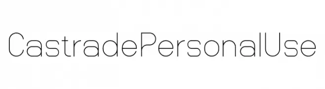 Castrade Personal Use  Frei Schriftart Herunterladen