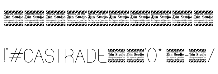 Castrade Personal Use Font OTHER CHARS