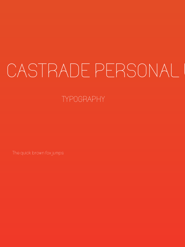 Castrade Personal Use Poster