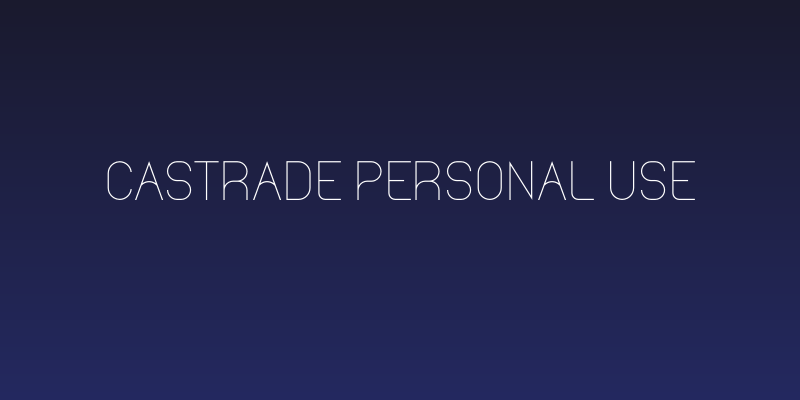 Castrade Personal Use Social Header