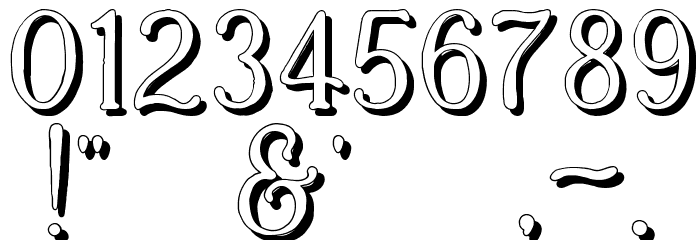 Casua_Shadow Font OTHER CHARS