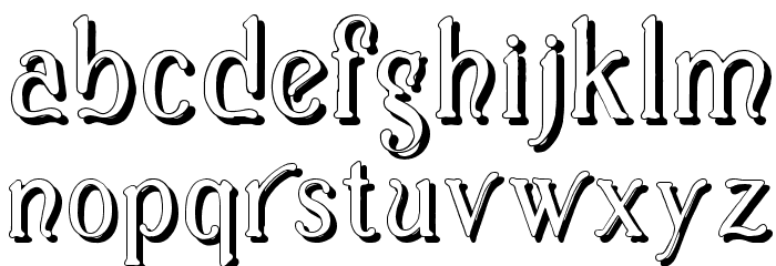 Casua_Shadow Font LOWERCASE