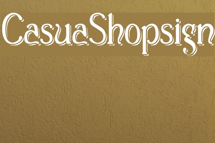 Casua_Shopsign Font examples