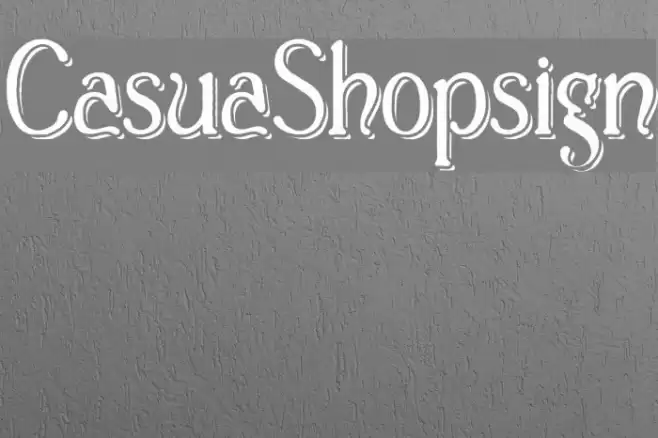 Casua_Shopsign Font examples