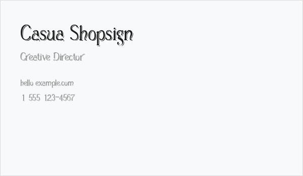 Casua_Shopsign Business Card
