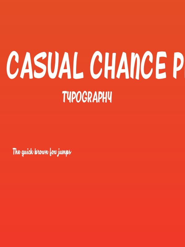 Casual Chance Personal Use  Poster