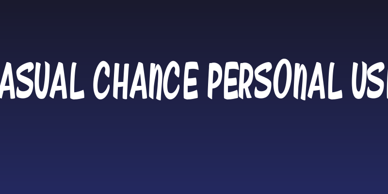 Casual Chance Personal Use  Social Header