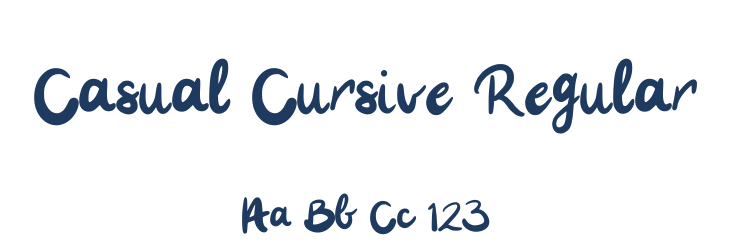 Casual Cursive Regular Font Preview