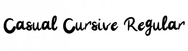Casual Cursive Regular  Free Fonts Download
