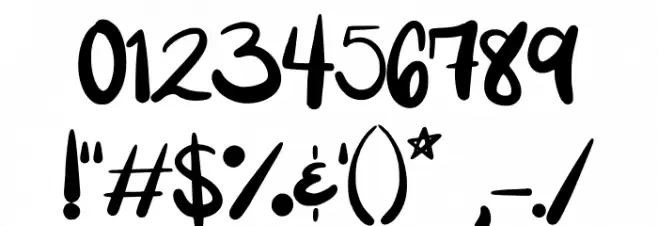 Casual Cursive Regular Font OTHER CHARS