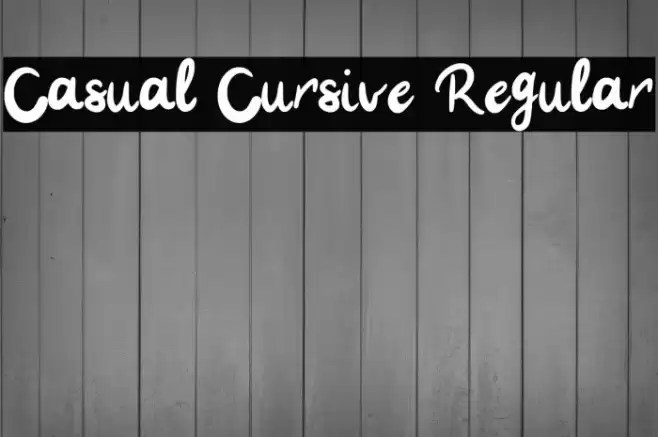 Casual Cursive Regular Font examples