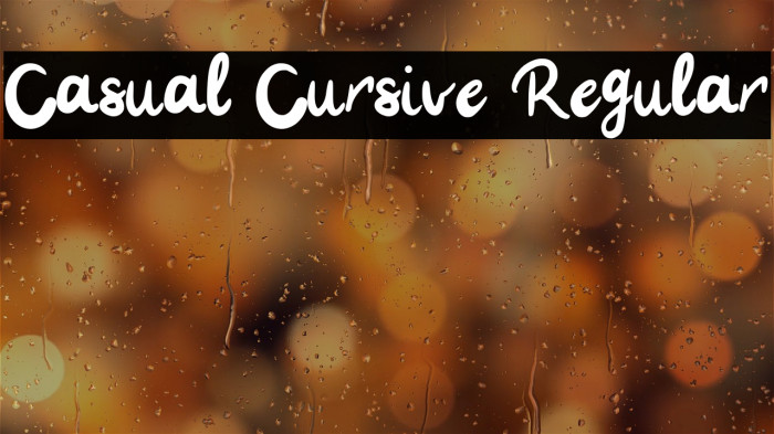 Casual Cursive Regular Example 3