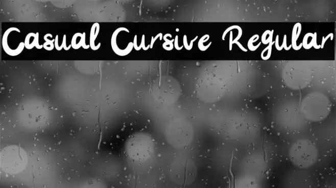 Casual Cursive Regular Font examples