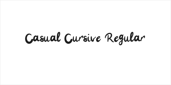 Casual Cursive Regular Logo