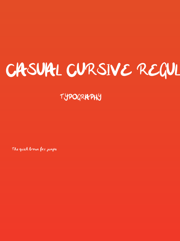 Casual Cursive Regular Poster