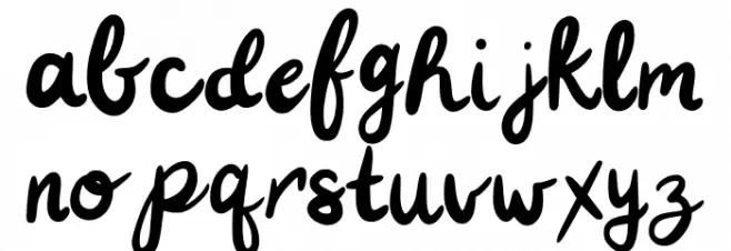 Casual Cursive Regular Font LOWERCASE