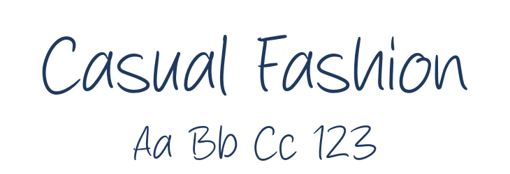 Casual Fashion Font Preview